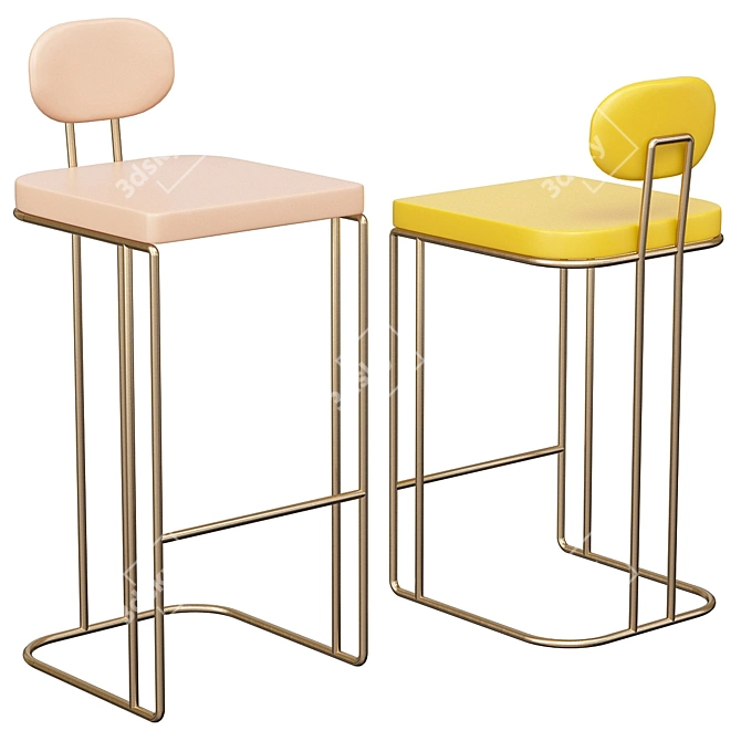 Sedis Saddle Stool 3D model image 1