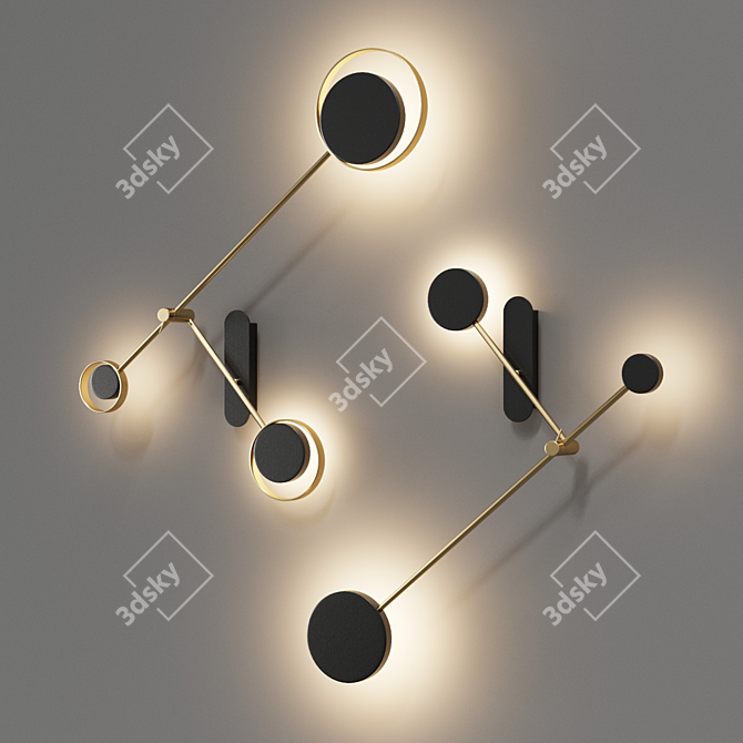 Sleek TINT TRIO Lamps by Lampatron 3D model image 5