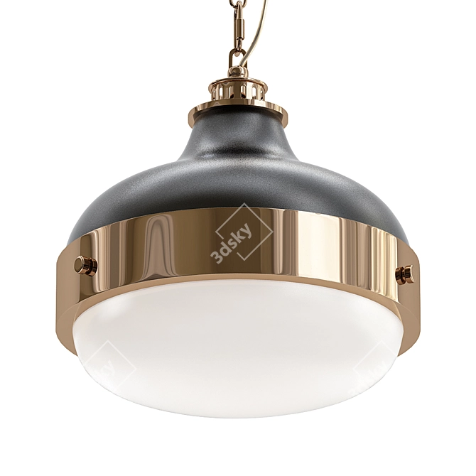 Elegant Cadence 2-Light Pendant 3D model image 1