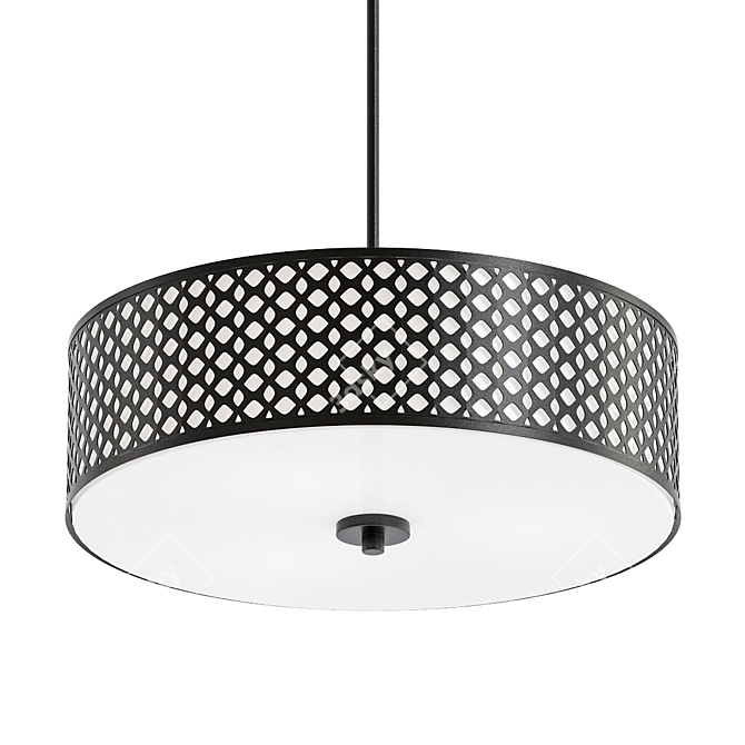 Bellevue 3-Light Pendant 3D model image 1