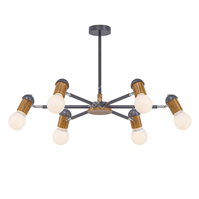 Minimalist Scandinavian Style Chandelier 3D model image 1