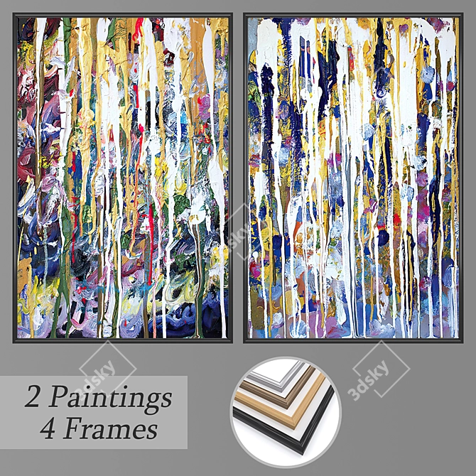 Multi-Panel Wall Art Set 3D model image 1