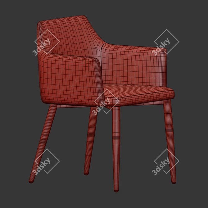 Arizona Velvet Dining Chair 3D model image 5