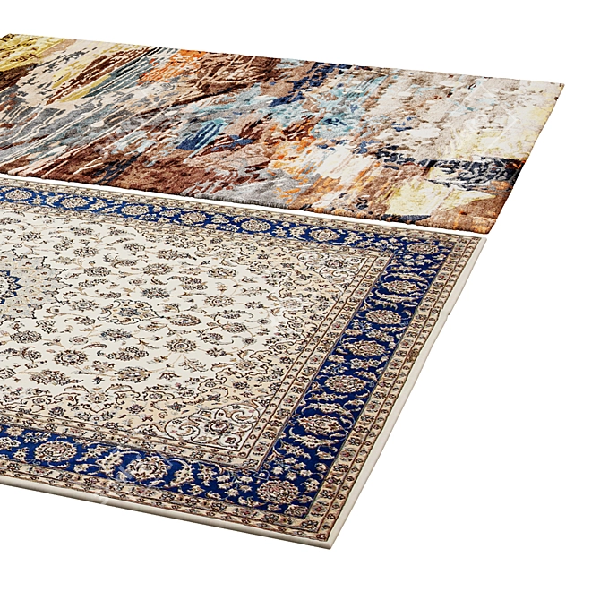 Versatile Rug with 3,888 Patterns 3D model image 2