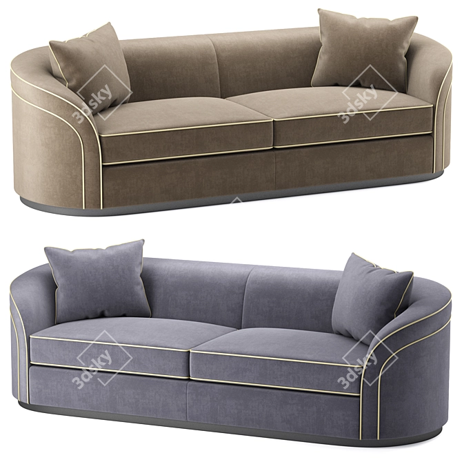 Anderson Luxury Sofa & Chair 3D model image 1