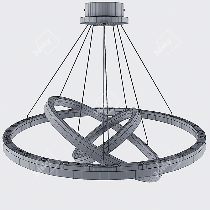 Modern Electron LED Chandelier 3D model image 4