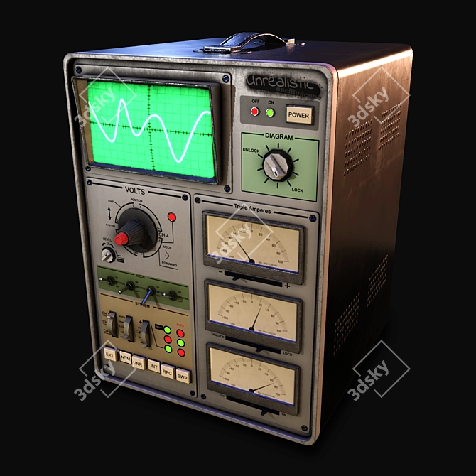 Advanced Digital Oscilloscope 3D model image 1