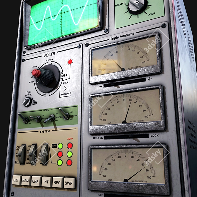 Advanced Digital Oscilloscope 3D model image 3