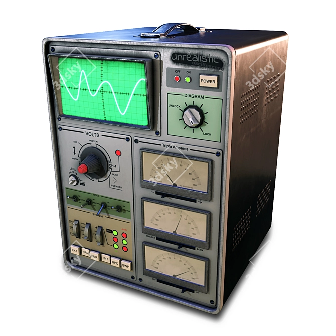 Advanced Digital Oscilloscope 3D model image 6