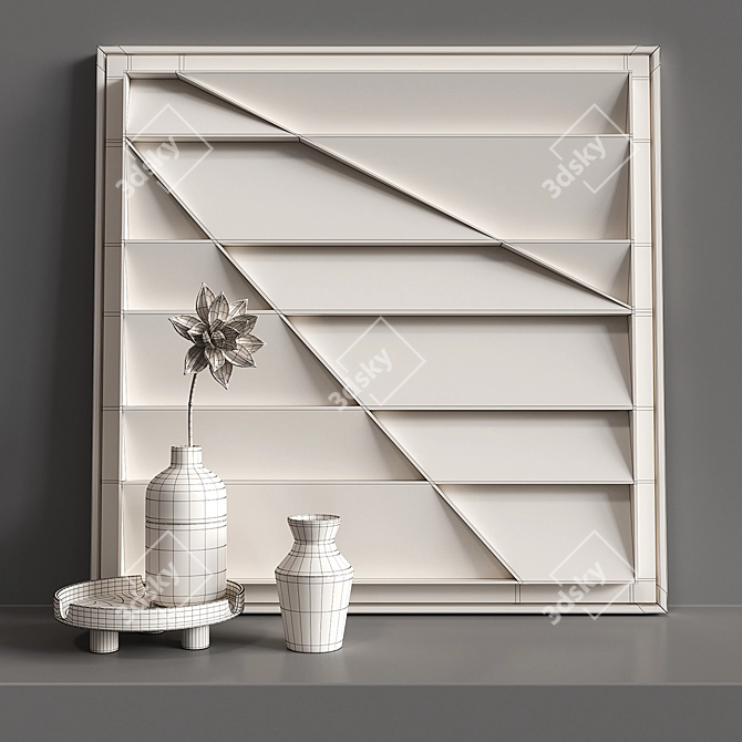 Shadowplay Relief Wall Art 3D model image 4