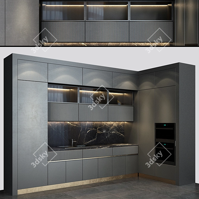 Complete Kitchen Set 53: Modern & Functional 3D model image 4