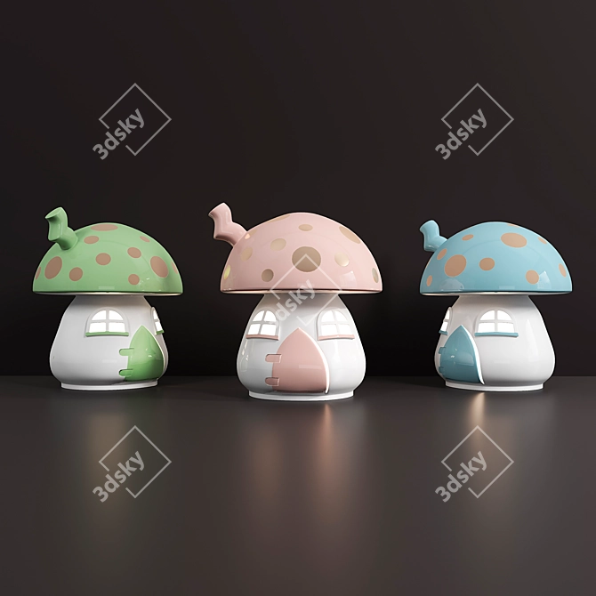 Enchanting Fairy House Night Lamp 3D model image 2