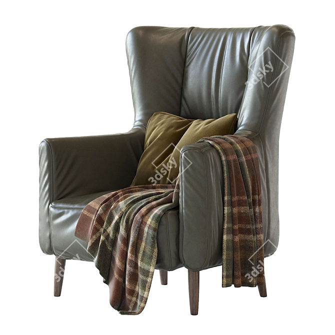 Modern Armchair for Relaxation 3D model image 2