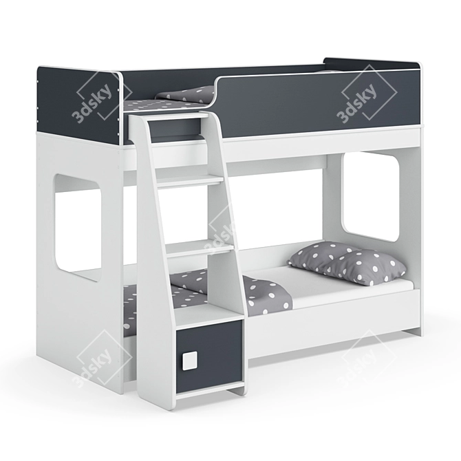 Legenda Modular Loft Bed Set 3D model image 1