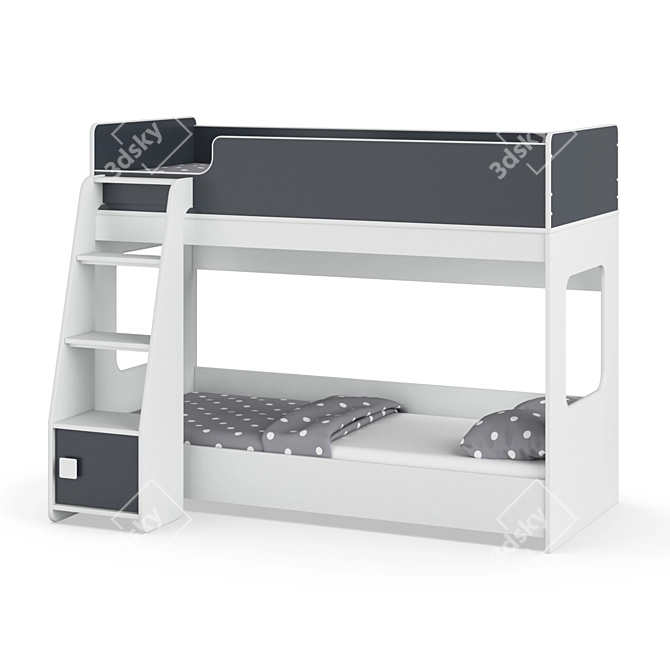 Legenda Modular Loft Bed Set 3D model image 2