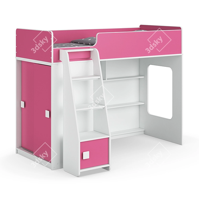 Legenda K42F + LP42B Modural Loft Bed 3D model image 1