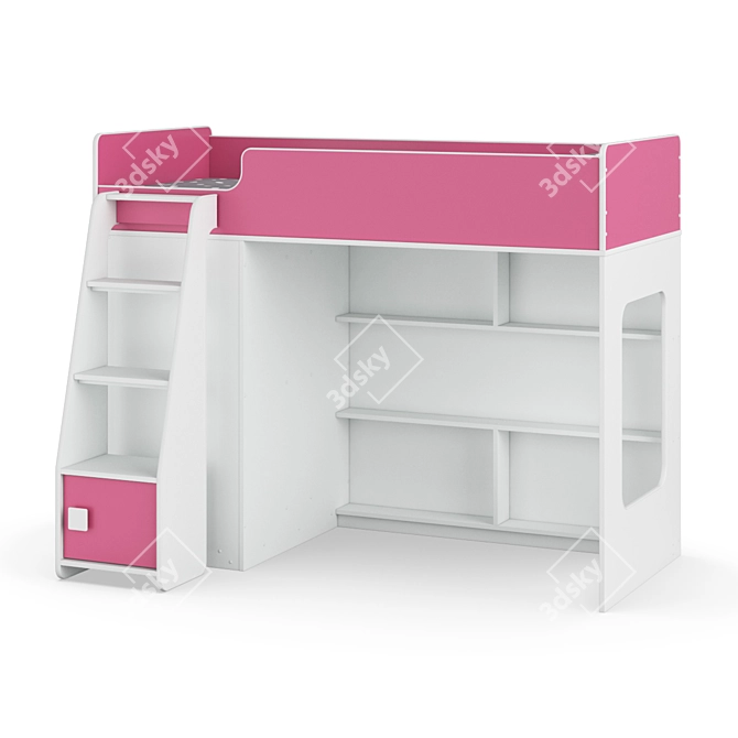 Legenda K42F + LP42B Modural Loft Bed 3D model image 2