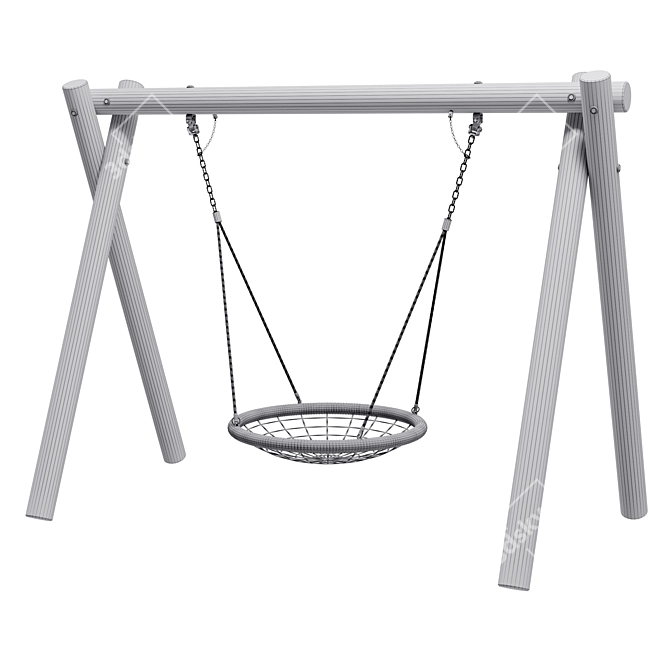 Richter Cradle Nest: The Ultimate Outdoor Swing! 3D model image 5