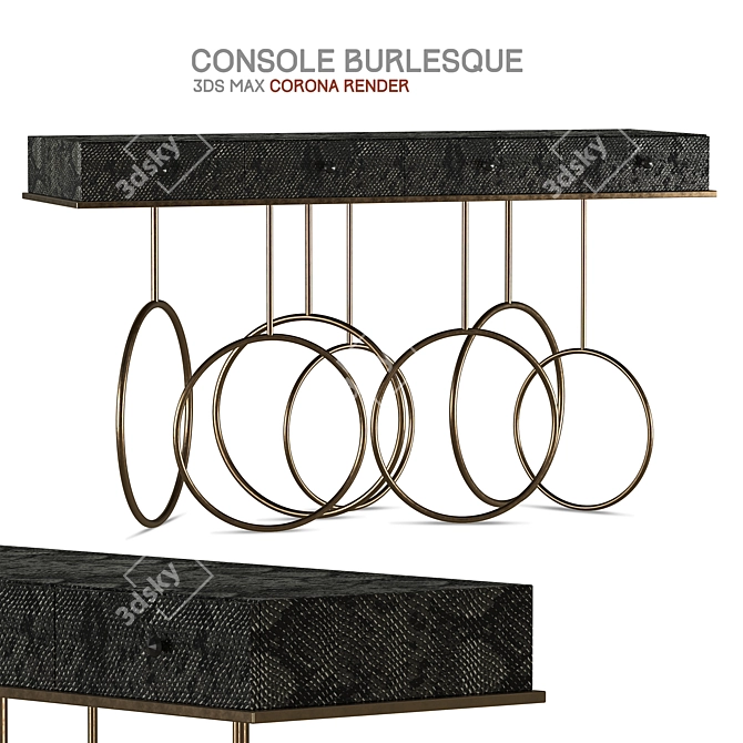 Burlesque Console: Elegant and Seductive 3D model image 1