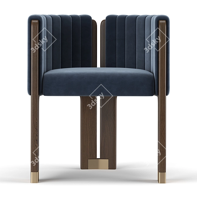 Elegant Crawford Dining Chair 3D model image 3