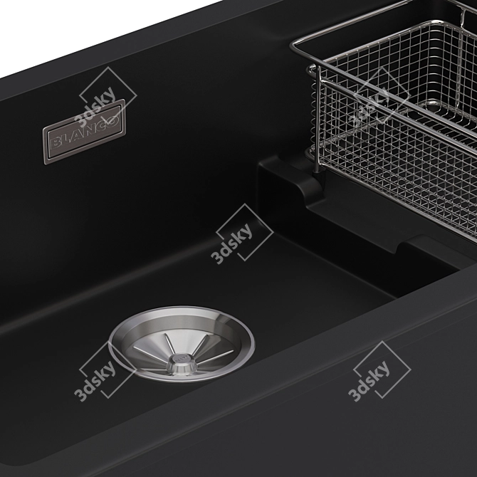 Blanco SUBLINE 700-U: Sleek Silgranit Kitchen Sink 3D model image 4