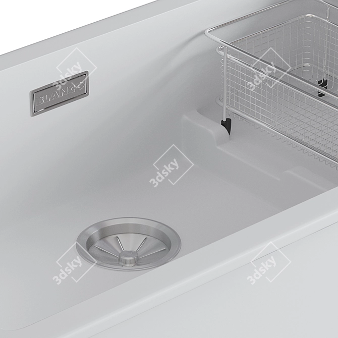 Blanco SUBLINE 700-U: Sleek Silgranit Kitchen Sink 3D model image 5