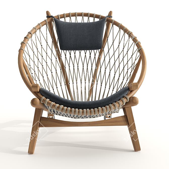 Hoop Chair by Hans Wegner  Modern and Elegant 3D model image 2