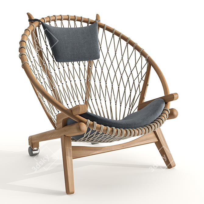 Hoop Chair by Hans Wegner  Modern and Elegant 3D model image 3