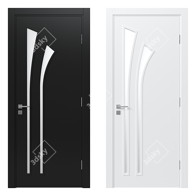 Elegant Interior Door 12 3D model image 1