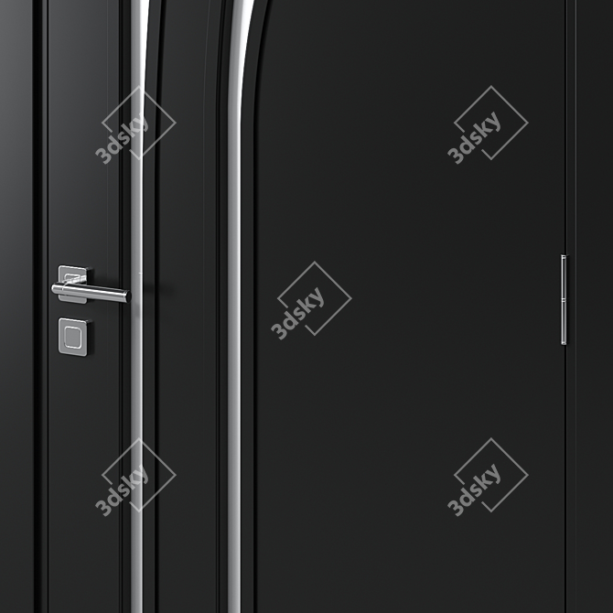 Elegant Interior Door 12 3D model image 2