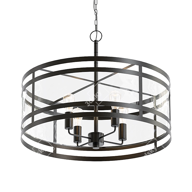 Edinger 20" Pendant - Elegant Bronze 3D model image 1