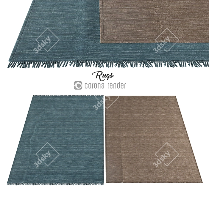 Elegant Carpet Collection: Luxuriously Handcrafted 3D model image 1