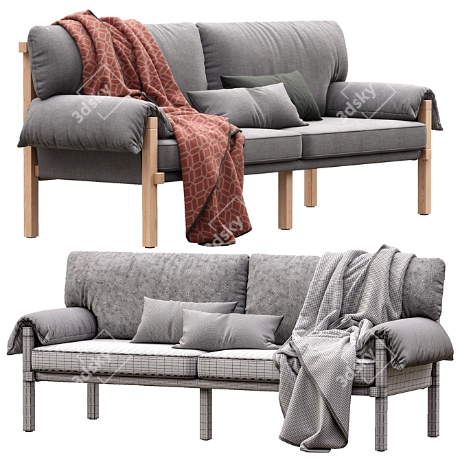 Stylish Lita Sofa: Urban Outfitters' Luxury Comfort 3D model image 5