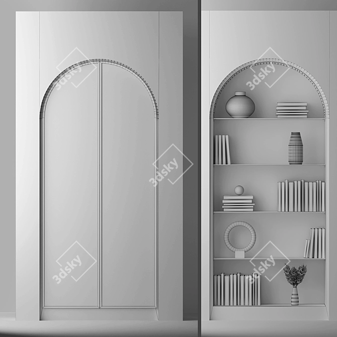 Versatile Display Cupboard Set 3D model image 3