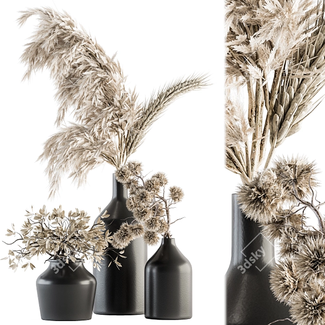 Nature's Essence - Dried Plant Set 3D model image 1