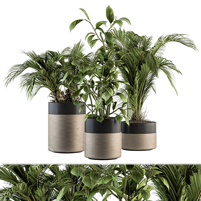 Botanical Bliss Set: 136 Indoor Plants 3D model image 1