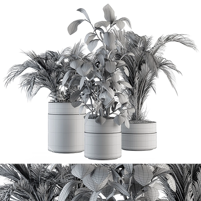 Botanical Bliss Set: 136 Indoor Plants 3D model image 5