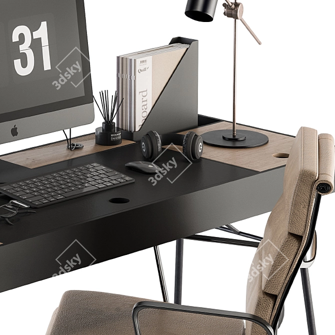 ErgoFit Workstation: Simplify Your Office 3D model image 4