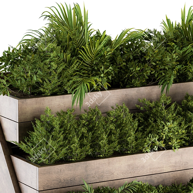 EcoWood Outdoor Plant Box Set 3D model image 2