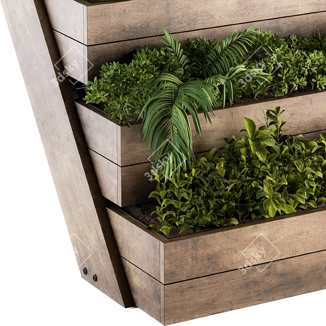 EcoWood Outdoor Plant Box Set 3D model image 4