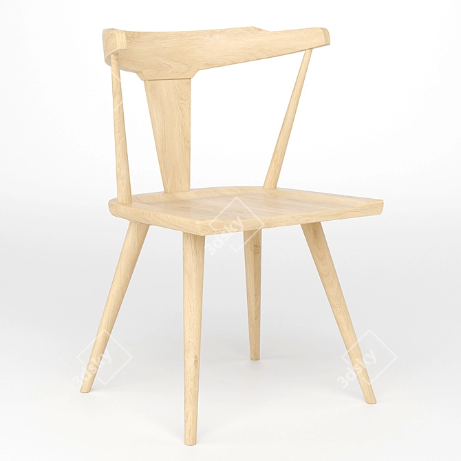 Modern Ruthie Dining Chair 3D model image 2