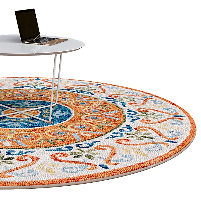 Vintage Circle Rugs | No. 153 3D model image 2