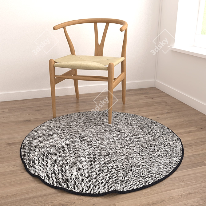 Versatile Round Carpets Set 3D model image 4