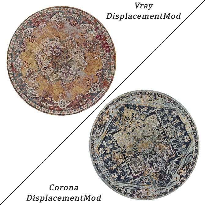 Round Carpets Set: Dynamic Variety 3D model image 2