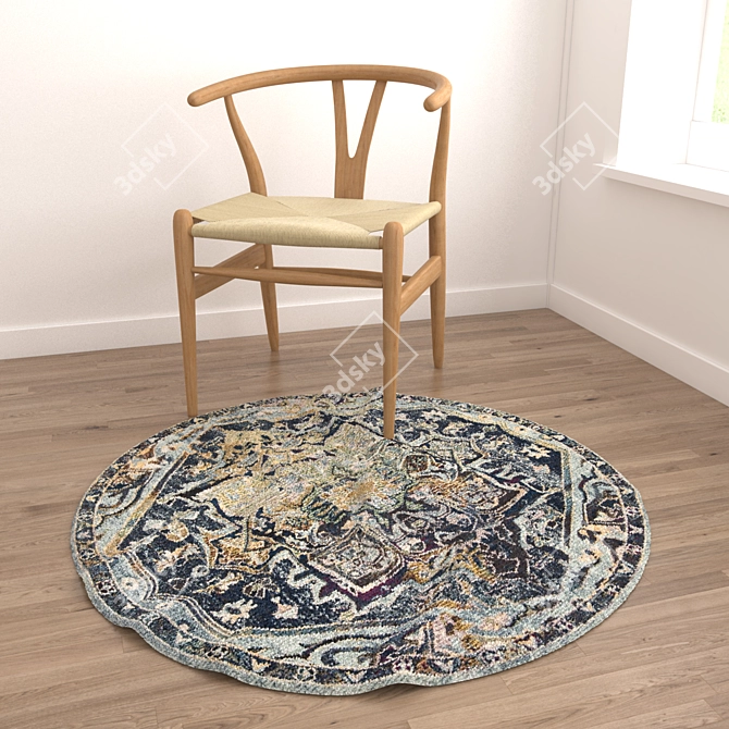 Round Carpets Set: Dynamic Variety 3D model image 4