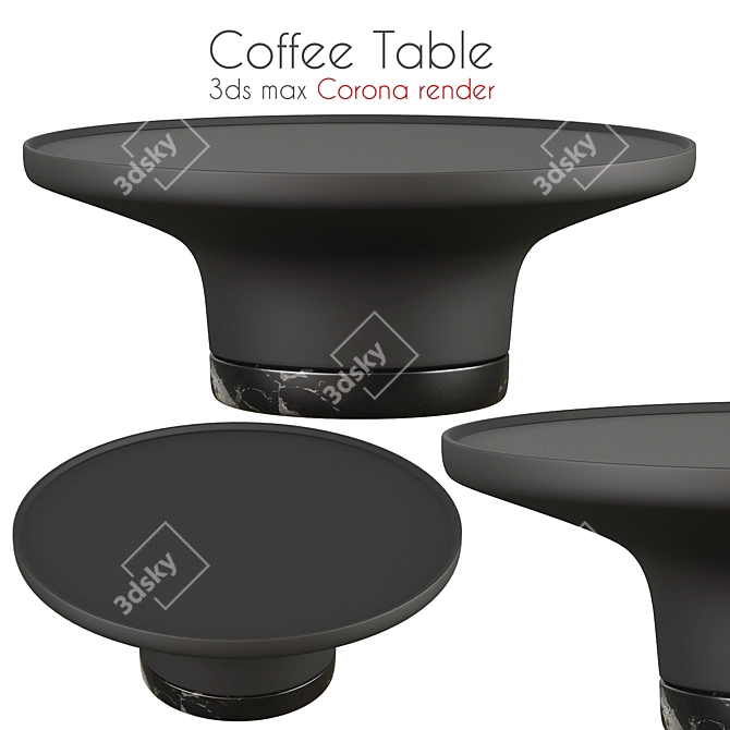 Minimalist Scandinavian Coffee Table 3D model image 1