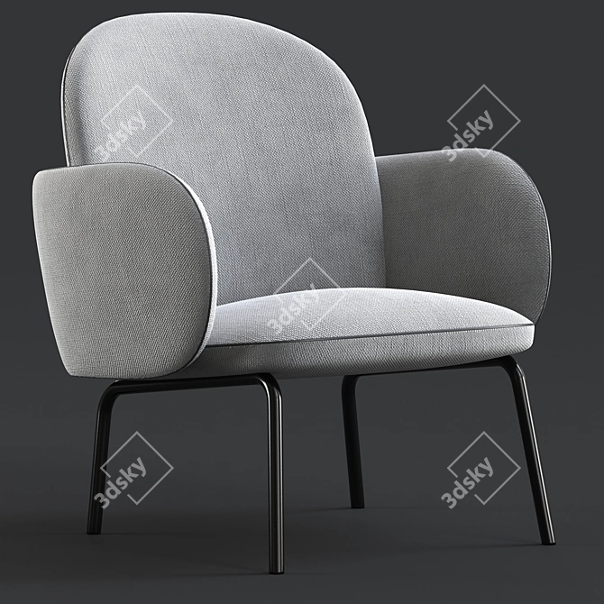 Shaftsbury 20 Armchair: Modern Comfort at its Finest 3D model image 1