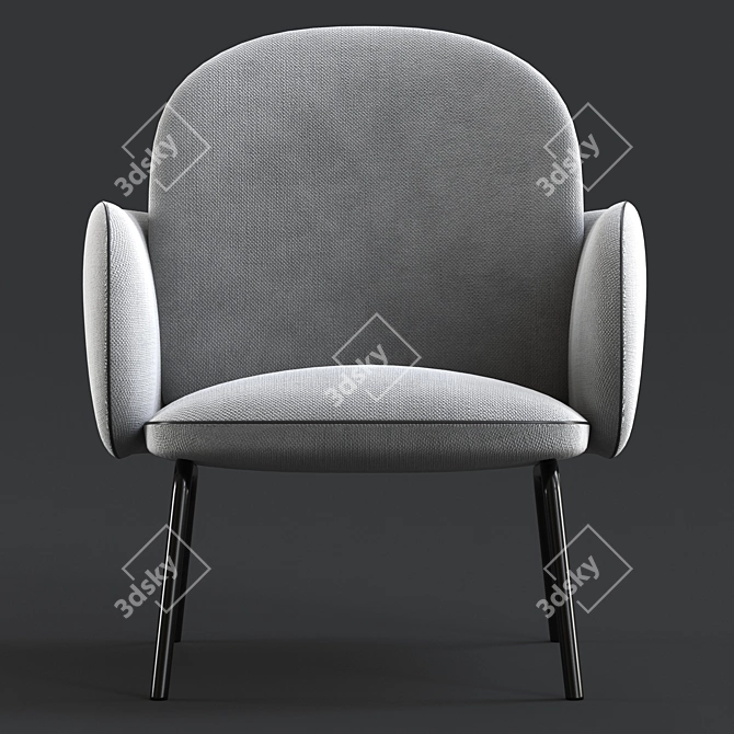 Shaftsbury 20 Armchair: Modern Comfort at its Finest 3D model image 2