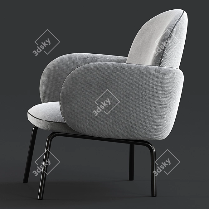 Shaftsbury 20 Armchair: Modern Comfort at its Finest 3D model image 3