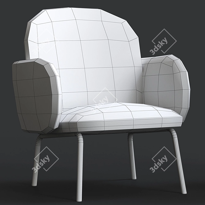 Shaftsbury 20 Armchair: Modern Comfort at its Finest 3D model image 5